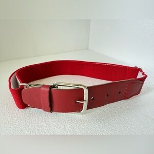 Champro Genuine Leather Belt – Red (Stretchable)